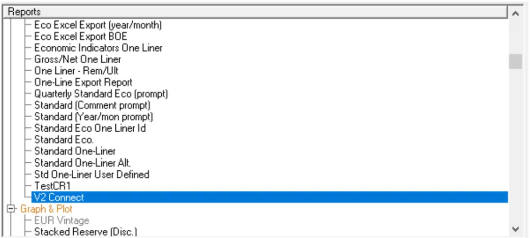 PHDwin V2.11.1 Screenshot showing reports options